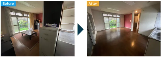 「遺品整理のエンドロールの特殊清掃事例」遺品整理と特殊清掃を一緒に相談した現場