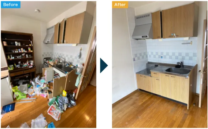 「遺品整理のエンドロールの遺品整理事例」階段・搬出経路が狭く手間が増えたケース