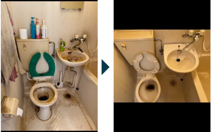 「遺品整理のエンドロールの特殊清掃事例」特殊清掃が必要になった現場の例