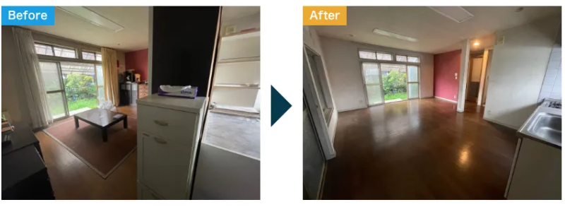 孤独死現場の特殊清掃(3LDK)の例